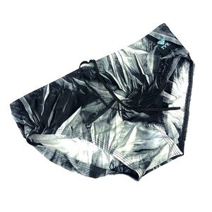 NEW TYR Allover Print Racer Swim Brief Gray and Black Men's Sz 38